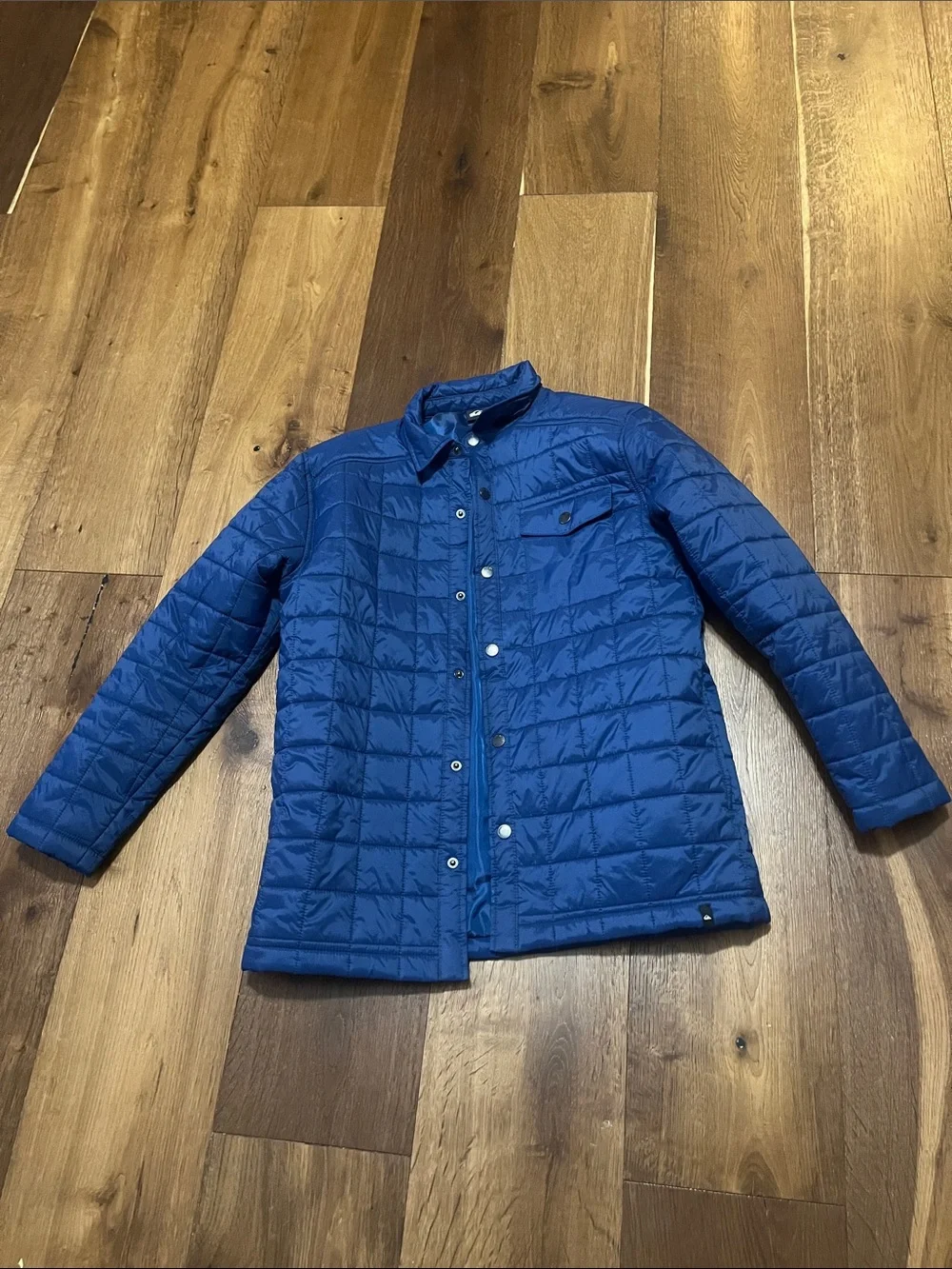 Quiksilver Kids Quilted Puffer Jacket in Royal Blue